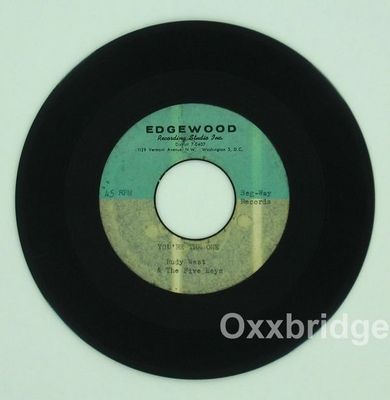 The Five Keys Rudy West EDGEWOOD ACETATE 1950 Rare Early R&B 45 Single 5 Key