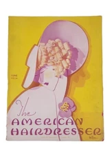 Vintage The American Hairdresser Magazine June 1934 Hairstyles Beauty Trends Ads