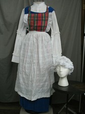 Victorian Dress Womens Edwardian Costume Maid Servant Cook Gardner
