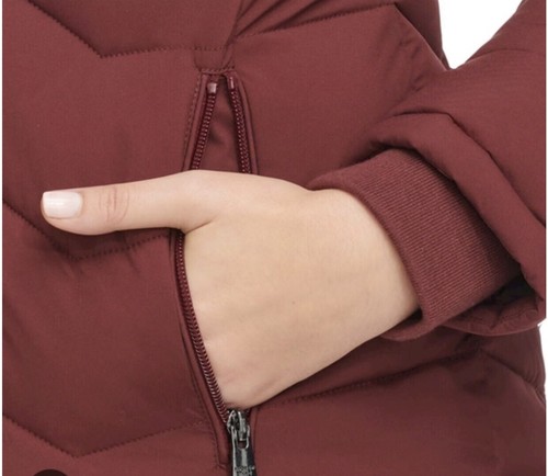Andrew Marc Women's Walker Hooded Jacket, Burgundy, Size M, New Fast Shipping - Picture 4 of 4