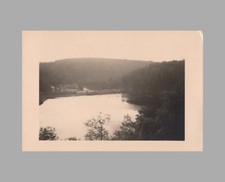 WW2 Photo Scenic View Of Village Across River Mountains