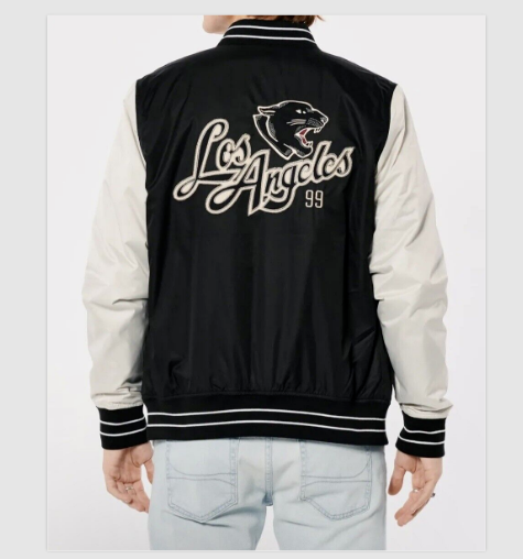 Hollister Men Varsity Bomber Jacket Los Angeles California 99