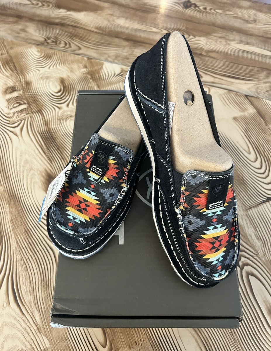 Ariat Cruiser Black Suede Deepest Aztec UK