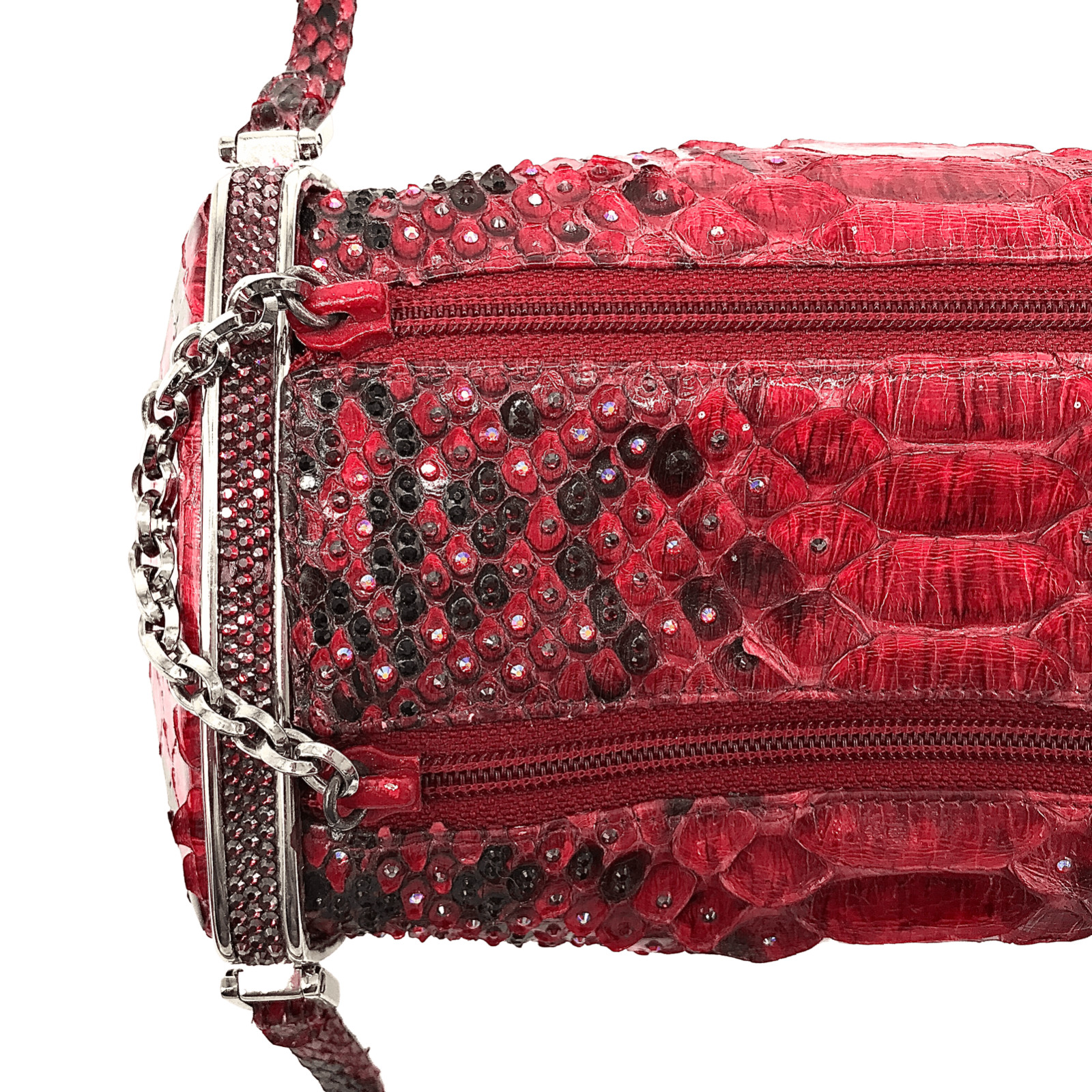 ❤️Judith Leiber Python Swarovski Crystal Handbag … - image 7