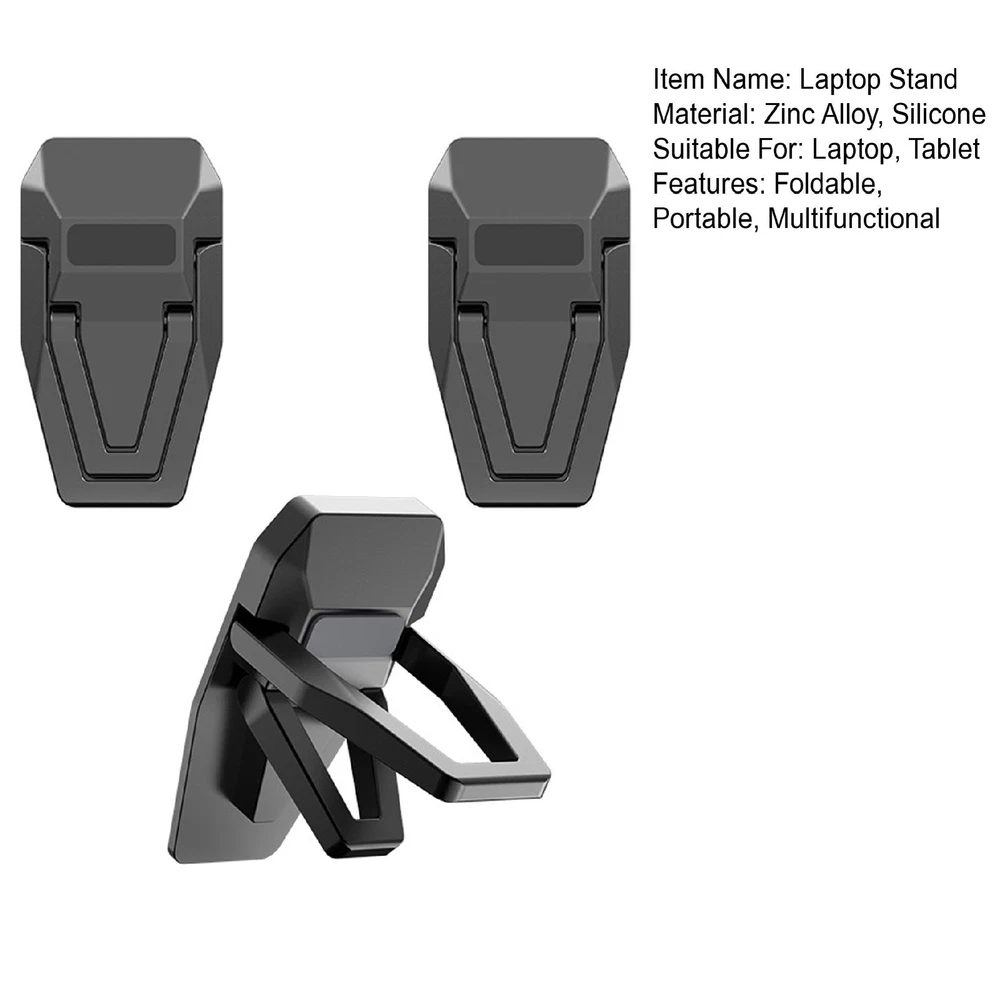 Zinc Alloy Adjustable Laptop Stand for Desk with Tablet & Phone Holder