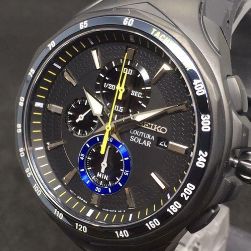 Seiko V176-0AX0 Chronograph Coutura Jimmie Johnson Solar Herren Uhr Auth  Werke | eBay