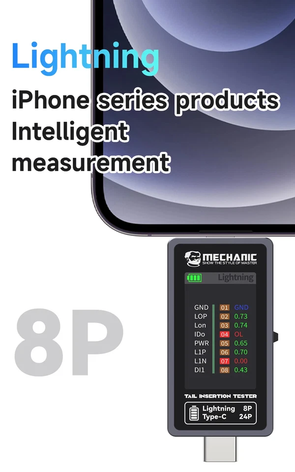 Tester Spina Coda Rilevamento Automatico Intelligente LCD Rilevamento Precisione Digitale - Immagine 4 di 4