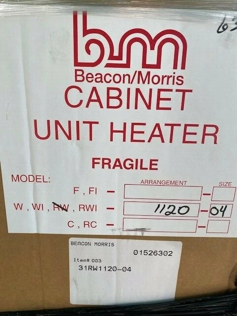 Beacon Morris Model RW-1120-04 Cabinet Unit Heater, Size 04 Wall Recessed  Mount | eBay