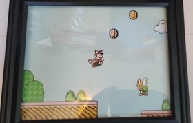 Super Mario Bros 3 Pin-up #1 FRAMED Tanooki Raccoon Suit Nintendo NES 1990 Movie