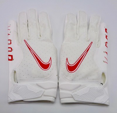 Nike Vapor Jet 6.0 Football Gloves Men's Large White/University Red 887791354372 | eBay