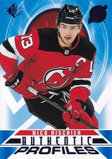 2020-21 SP Authentic Profiles Blue #AP5 Nico Hischier NJ Devils
