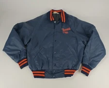 Vintage 1985 Borowy Powers Varsity Chain Stitch Bomber Jacket Size M