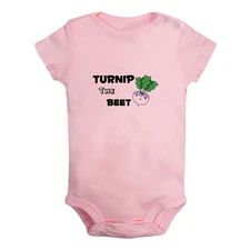 Turnip The Beet Funny Bodysuits Baby Romper Infant Kids Short Jumpsuit Outfits