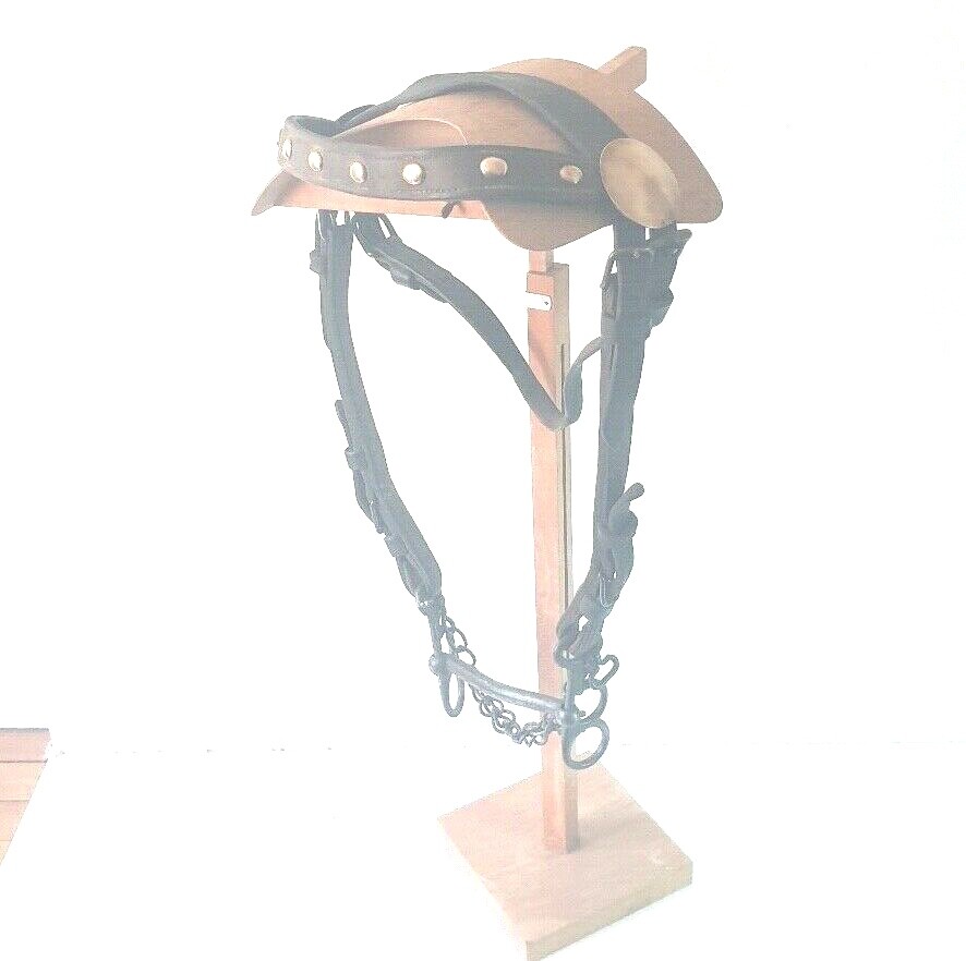 Bride mors harnais d'attelage cheval de trait old draft horse harness bridle bit