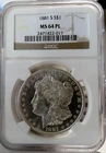 1881-S Morgan Dollar NGC MS 64PL (Proof Like) Slab Has Scratches (Not The Coin)