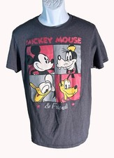 Disney Mickey Mouse Short Sleeve Pull-Over T-Shirt Gray Medium
