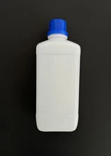 (48) 34 oz Natural HDPE Plastic Kautex Square Bottles (Leakproof/Tamper Evident)