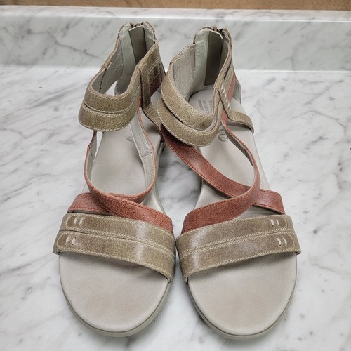 Merrell Sandals Womens Sz 8 Zip Up Strappy Sandals Heels J55382 - Picture 3 of 11