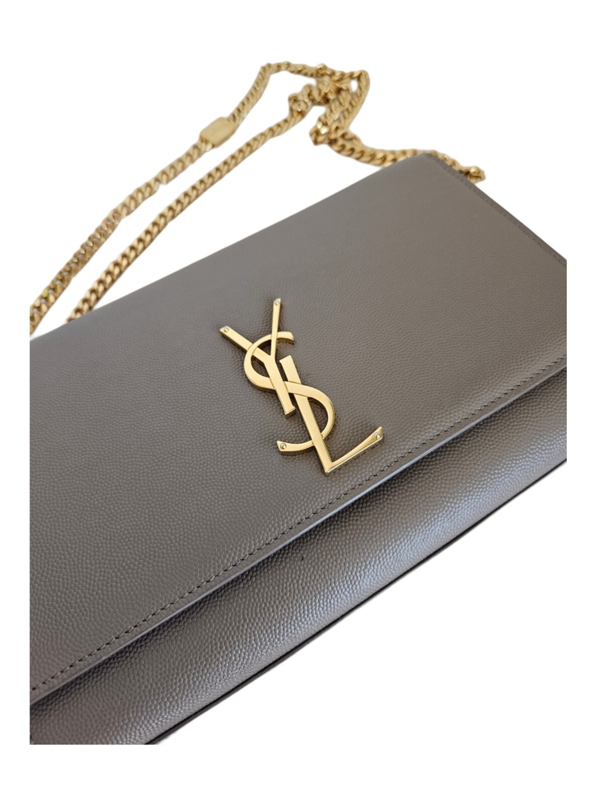 Saint Laurent Kate Medium in pelle Grain De Poudre goffrata