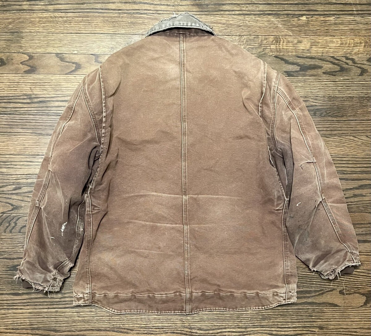 Carhartt Traditional Coat Sherpa Lined Jacket DISTRESSED C61 DKB
