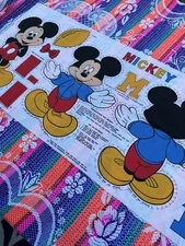 Vintage 70s Mickey Mouse Sew And Stuff Panel Cut And Sew Peter Pan Fabrics