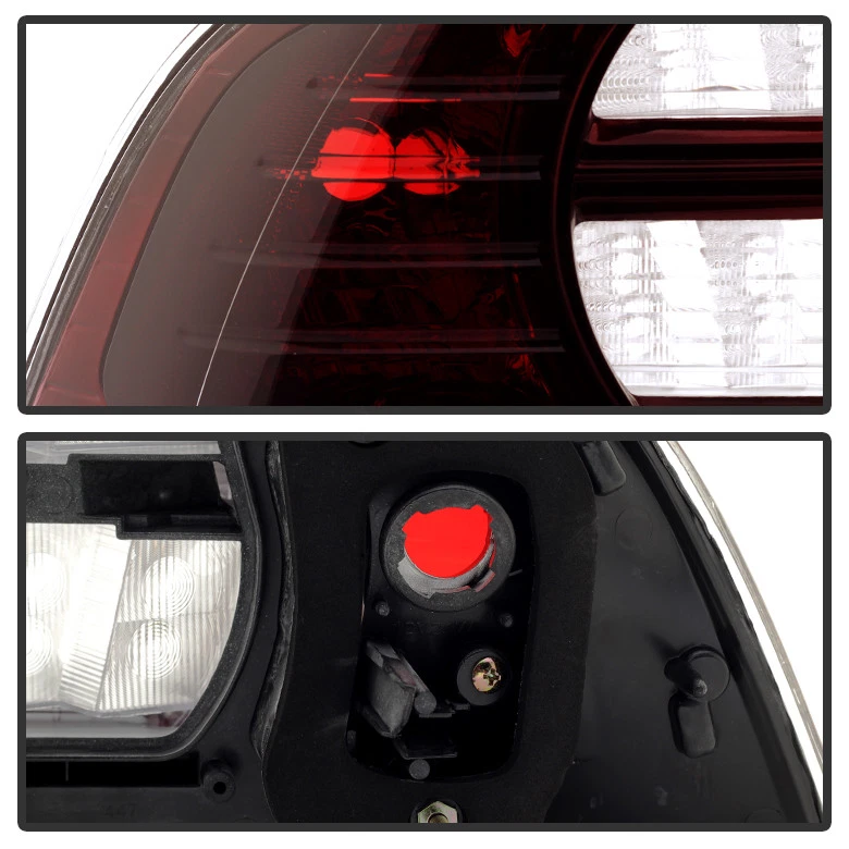 Blk Tinted 04-08 Acura TL Tail Lights Brake Lamps Left+Right 2004 2005 2006 2007 - Image 3 of 4