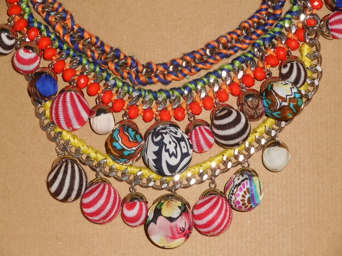 Collier Ethnique, bijou mosaïque sauvage et félin | Bijoux Zor Paris