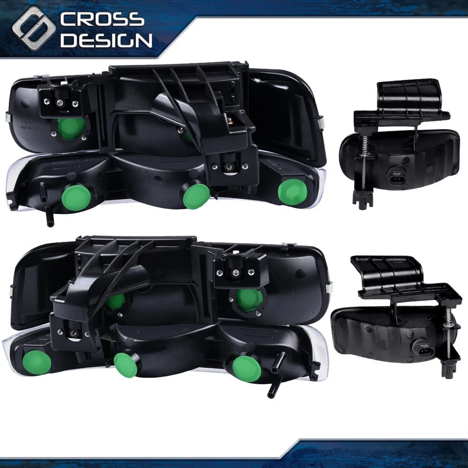 Headlights W/ Fog Lights Fit For 1999-2002 Silverado 2000-2006 Tahoe Suburban - Image 2 of 4