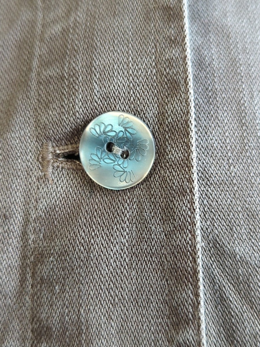 J.JILL 100% Tencel Lyocell Button Chambray Jacket Back Peplum