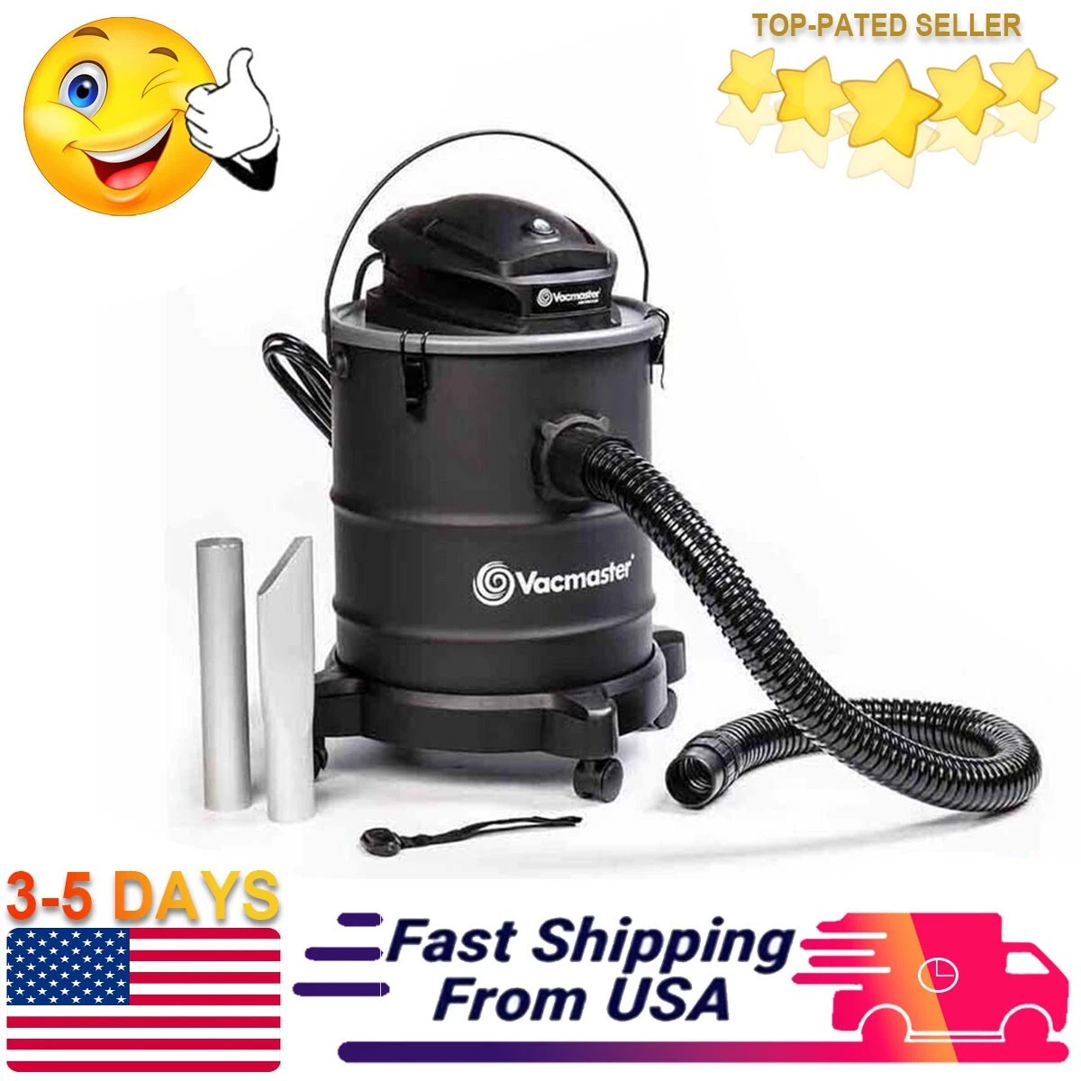 6 Gallon 8 Amp Ash Vacuum Cleaner Fireplaces Pellet Stoves BBQ Grill Vac  Blower | eBay