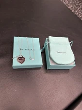 Tiffany Heart Tag with Key Pendant Return to Tiffany
