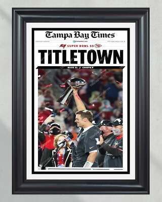 2021 Tampa Bay Buccaneers NFL Super Bowl Champions Framed Front
