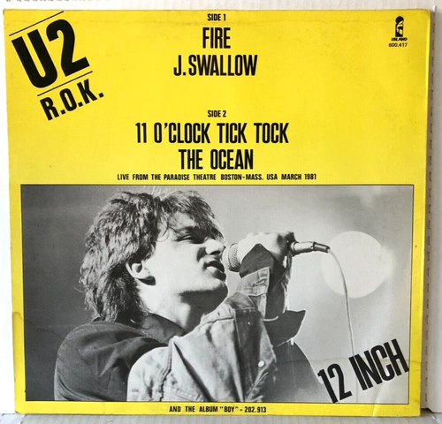U2 R.O.K. Original 1985 Island 12" EP Germany VG+/VG+ 1ST ISSUE - Picture 5 of 5