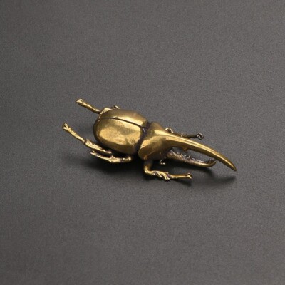 Solid Brass Beetle Figurine Small Statue House Decoration Animal Figurines Toys