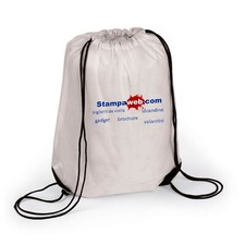 100  SACCA ZAINETTO ZAINO IN NYLON PERSONALIZZATO stampa a colori