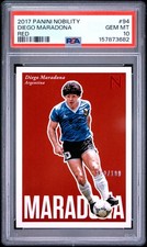 Diego Maradona 2017 Panini Nobility Red SP /199 #94 Argentina PSA 10