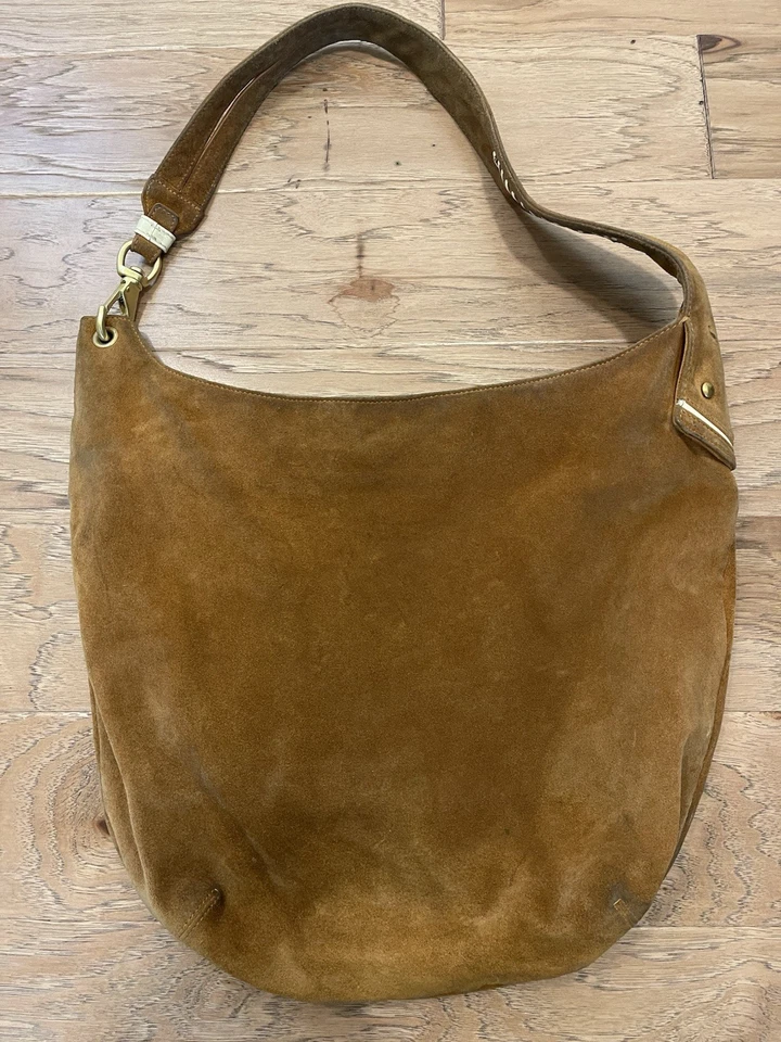 Mayle La женская коричневая замшевая сумка винтажная вдохновленная богемное инди хиппи состаренная - Изображение 3 из 4