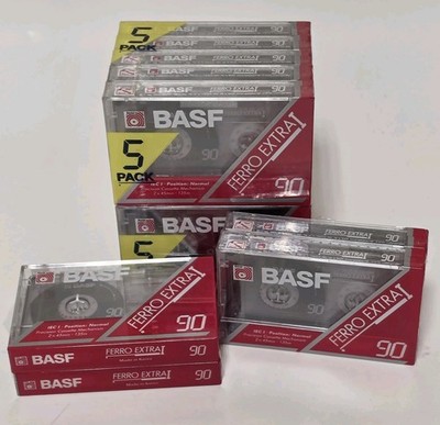 BASF Ferro Extra I 90 - Vintage Blank Cassette Tapes - Lot of 14 - New Sealed