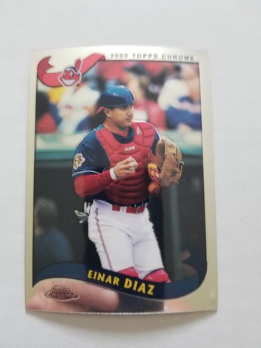 2002 Topps Chrome Einar Diaz #246 card