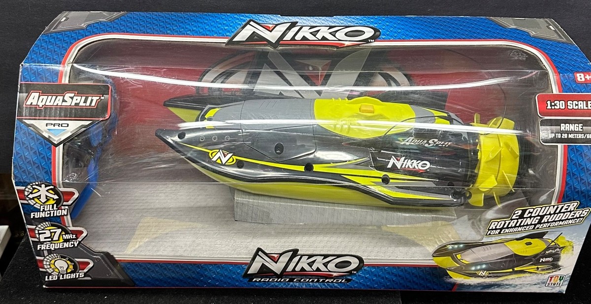 Nikko Aqua Split RC Boat, Remote Control Water Power Boat 1:30