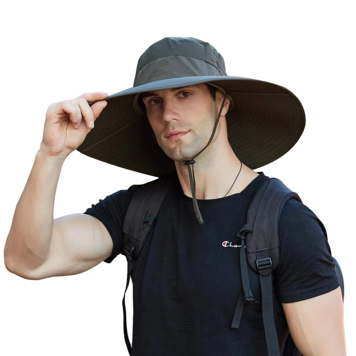 Super Wide Brim Bucket Hat UPF50+ Waterproof Sun Hat for Fishing Hiking Campi...