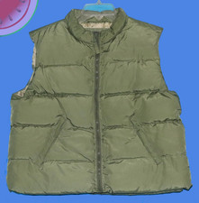Route 66 Olive Green PUFFER VEST Duck Down Outdoor Gear SIZE XL Get Your Kicks