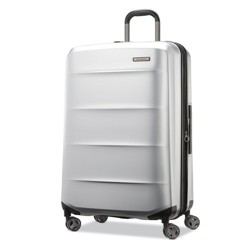 Samsonite Octiv Hardside Spinner Aluminum Silver Check Large 28 U3
