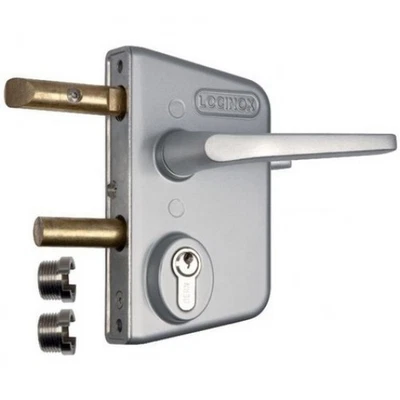 Serrure de portail - cylindre européen - gris alu - LCKX LOCINOX - Photo 1/2