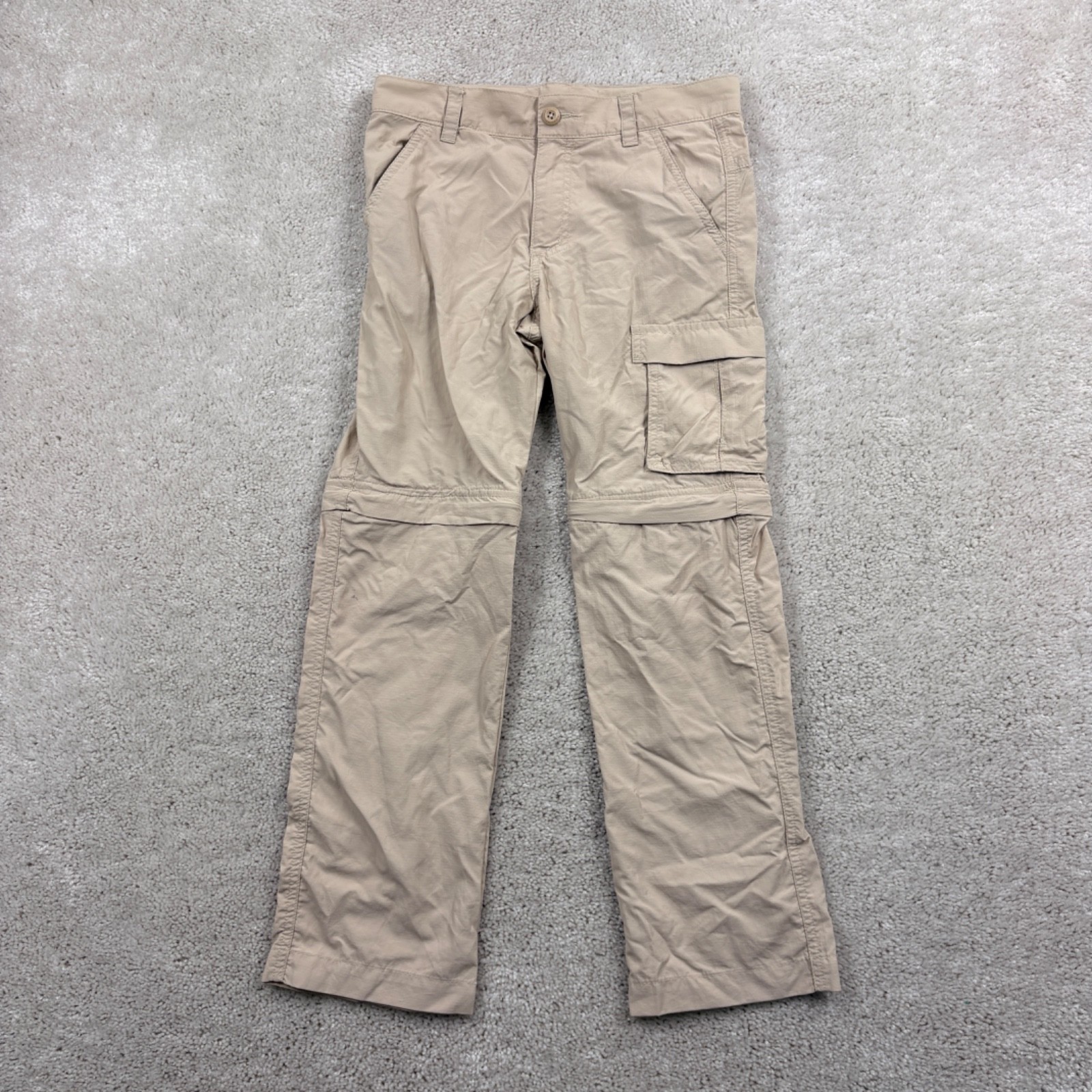Kids Size Small 8 Beige Cargo Hiking Travel