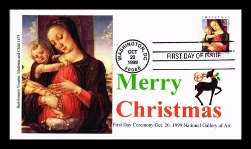 US COVER CUV EVANSON CACHETS FIRST DAY OF ISSUE CHRISTMAS MADONNA AND CHILD