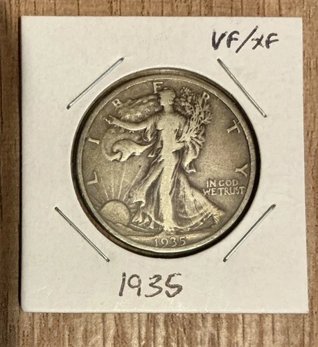 1935 Walking Liberty Silver Half Dollar VF+