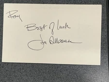 JOE ALBANESE (1958) autographed 3 x 5 index card MLB Guaranteed to Pass