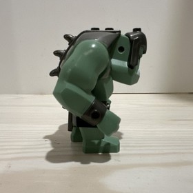 LEGO Castle Troll Sand Green with Dark Gray Armor Minifigure 7038 No Horns