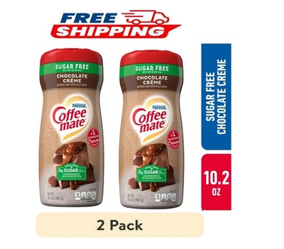 Nestle Coffee Mate Chocolate Crème Sugar-Free Powdered Creamer 10.2 oz 02 PACK